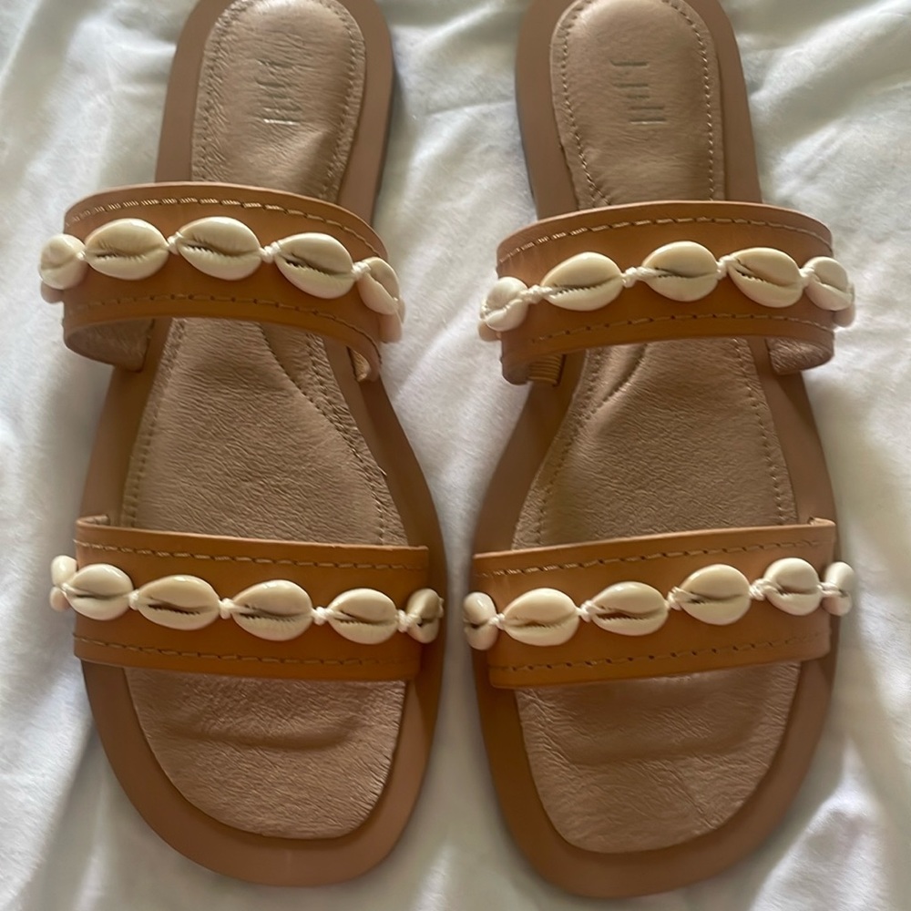 J Jill Sandals with real shells NEW